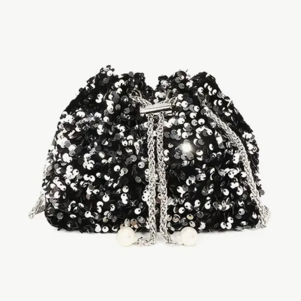 Sequin Bucket Bag